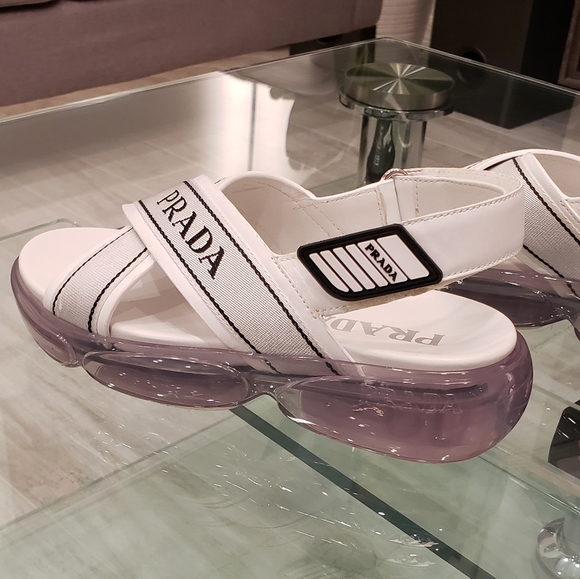 EUC - Prada white and clear casual platform sandals - Picture 6 of 14